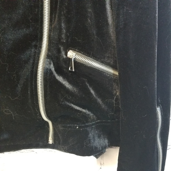 Lane Bryant black stretch velvet moto jacket new - Picture 4 of 9